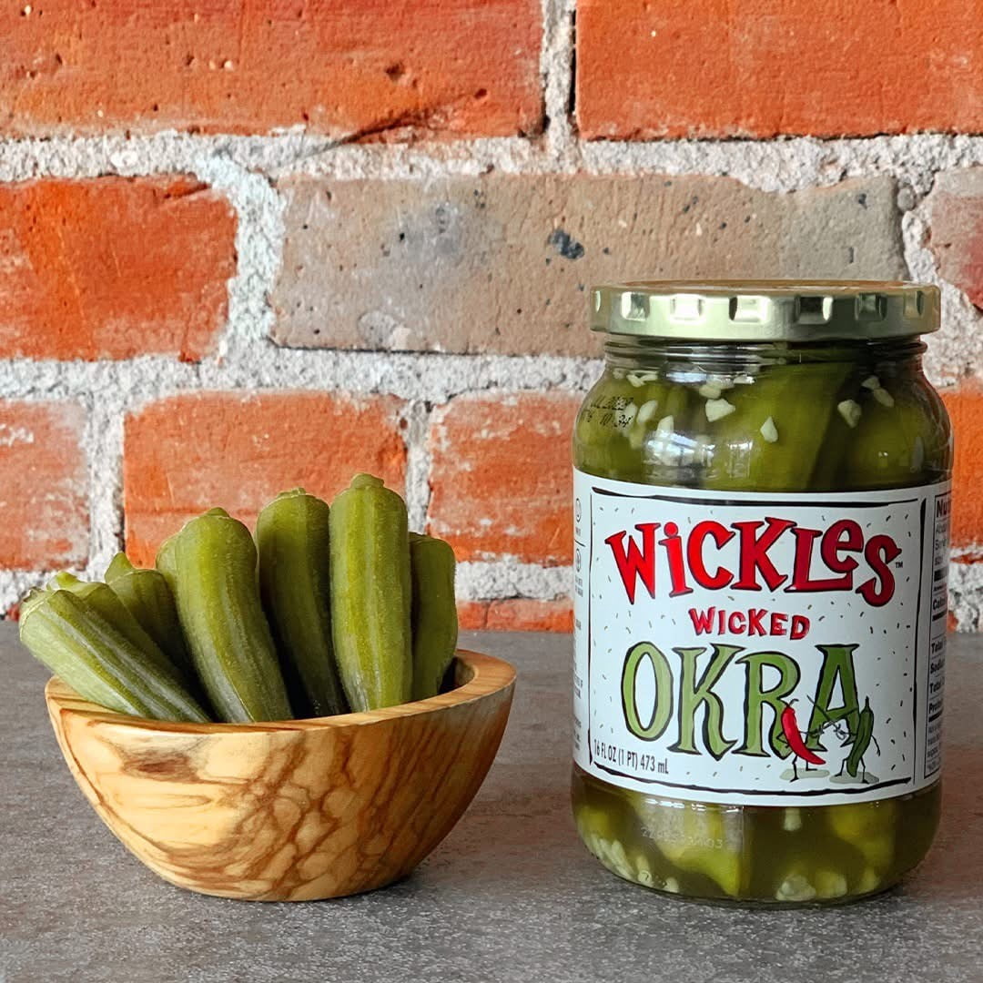 (6 pack) Wickles Wicked Pickled Okra, 16 fl oz Jar