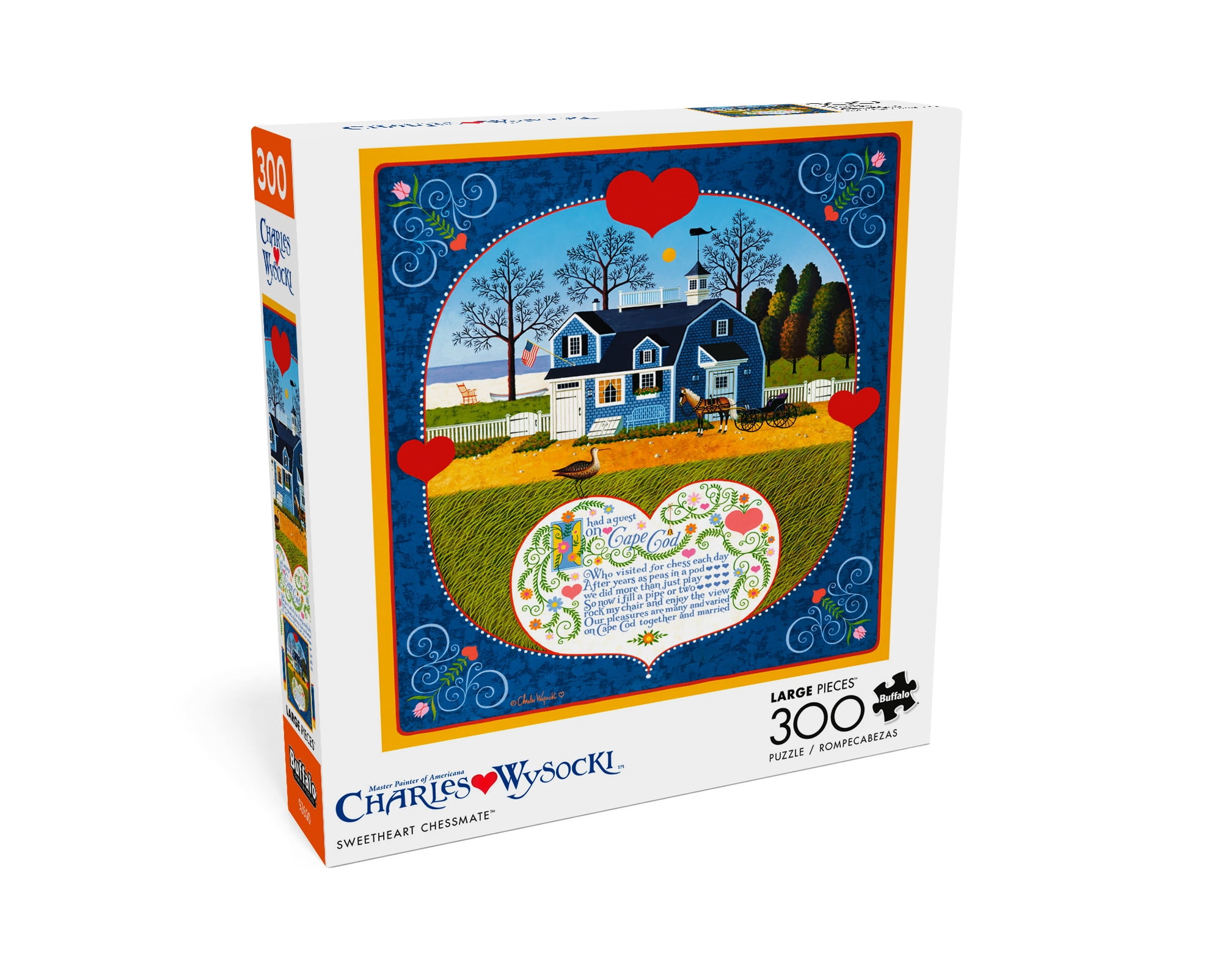 Buffalo Games 300-Piece Charles Wysocki Sweetheart Chessmate Interlocking Jigsaw Puzzle