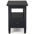 thumbnail image 3 of Trent Home 14" Rectangle Transitional Wood Narrow Side Table in Black, 3 of 9