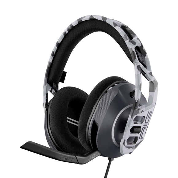 Casque de Jeu Filaire Remis à Neuf RIG 400 Gen 2 HS, Camouflage Arctique, Compatible Multiplateforme, Haut-Parleurs 40 mm, Microphone à Bascule pour Couper le Son