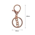 thumbnail image 2 of GUOOL 10Pcs Metal Clasps Swivel Clips Snap Hooks with 30mm Split Rose Gold Circle, 2 of 8