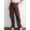 thumbnail image 2 of Women 6 Pockets High Waisted Cargo Pants Wide Leg Casual Pants Combat Military Trouser US 4-18, 2 of 12