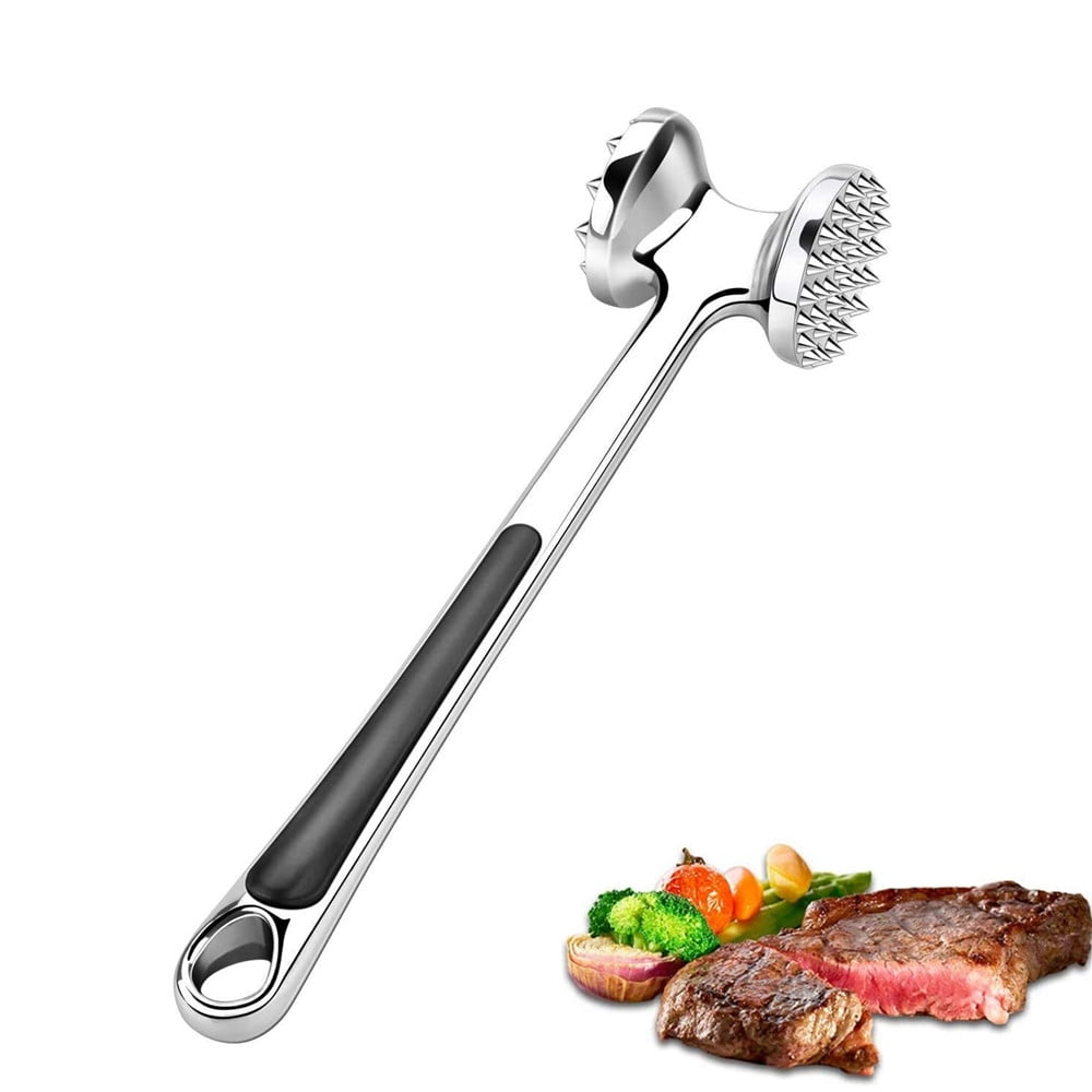 Double Sided Meat Tenderizer Hammer Mallet Chicken Poultry BBQ Beef Pork Kitchen 