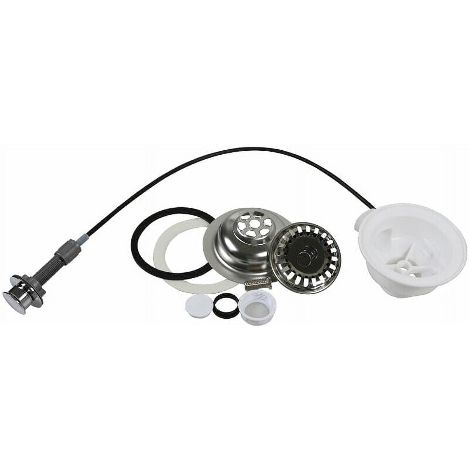 Kitchen Sink Drain With Traction Control For Lifting Console, Cable Control Stainless Steel Sink Drain For Salon Spa Replacement Part