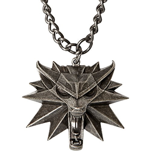 JINX The Witcher 3 Collier avec Médaillon Loup Blanc