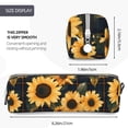 thumbnail image 3 of Sikiie Scottish Blue Plaid Sunflower Leather Pencil Case, Makeup Pouch, Zipper Pouch for Daily Essentials, Storage Organizer, Cosmetics and Stationary Bag, 3 of 7