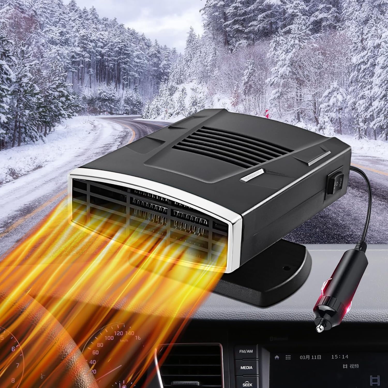 cigarette lighter heater for car walmart That Plugs Into Lighter, 12v Portable Car Heaters Vehicle, 2 in 1 Fast Heating & Cooling Fan, Rotary Base Car Heater Car Heater That Plugs Into