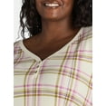 thumbnail image 4 of Terra & Sky Women's Plus Thermal Henley Top, Available in 1 and 2-Pack, Sizes 0X-5X, 4 of 6