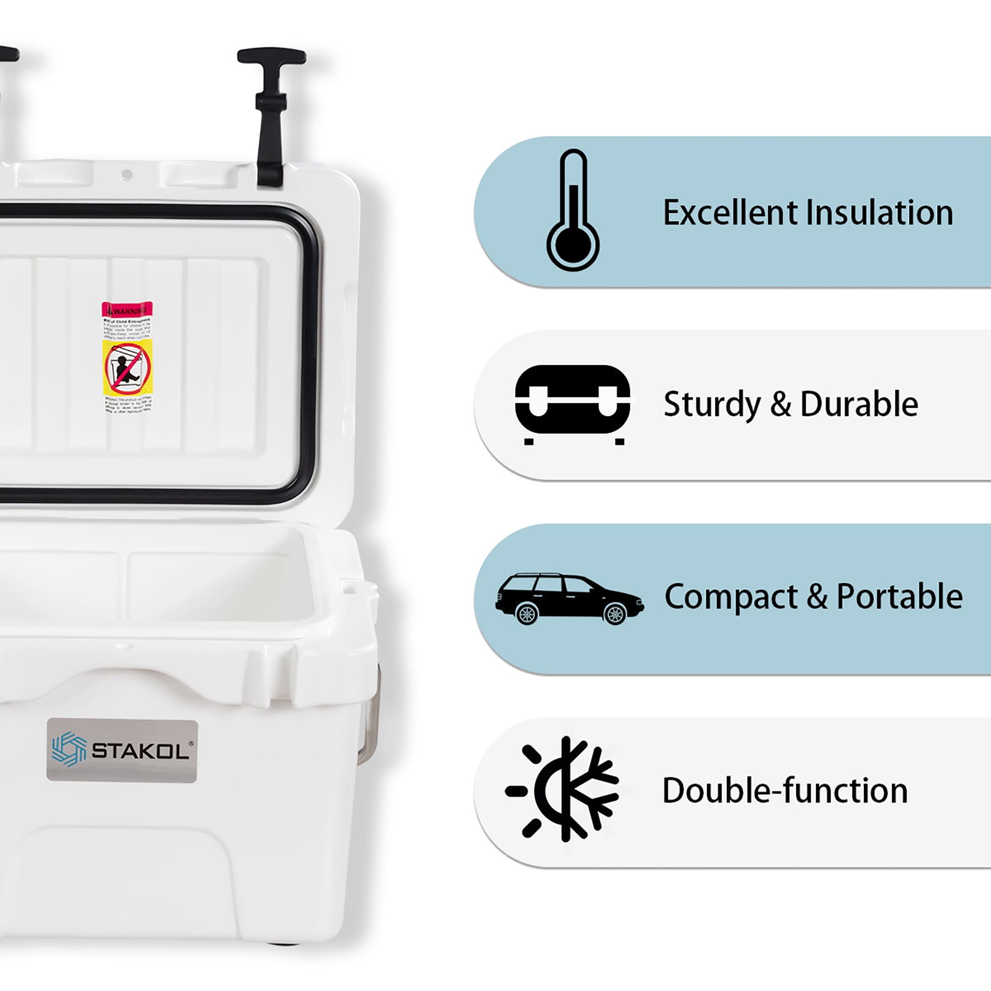 Buy SKTAKOL 16 Quart Cooler Portable Ice Chest LeakProof 24 Cans Ice