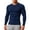 #01 Navy, variant on Men's Ice Silk Long Sleeve Compression Shirt High Stretch Quick Dry Athletic Baselayer Breathable Running Basketball Workout Undershirt ,S,White