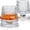 Snowflake, variant on GliJian 9oz Spinning Whiskey Glasses Set of 2, Rotating Old Fashioned Clear Rocks Glasses for Scotch & Bourbon, Cocktail Glasses for Party, Home