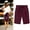 Wine, variant on Rezuofi 2 Pcs Summer Shorts for Women Loose Fit Knee Length Bermuda Shorts with Drawstring Pockets Casual Beach Half Pants 2025
