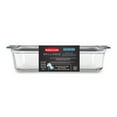 Rubbermaid Brilliance Glass Food Storage Container with Lid, BPA Free and Leak Proof, 8Cup