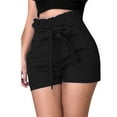 thumbnail image 2 of HUPOM Wide Leg Shorts For Women Womens Pull On Shorts Shorts High Short Playing Black L, 2 of 5