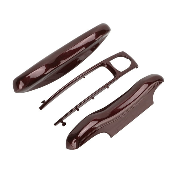 MAYUJIAA Car Remote Control Key Protective Cover 3 Parts Replacement for Cayenne Panamera 911 TaycanRed Wood QM321-57068