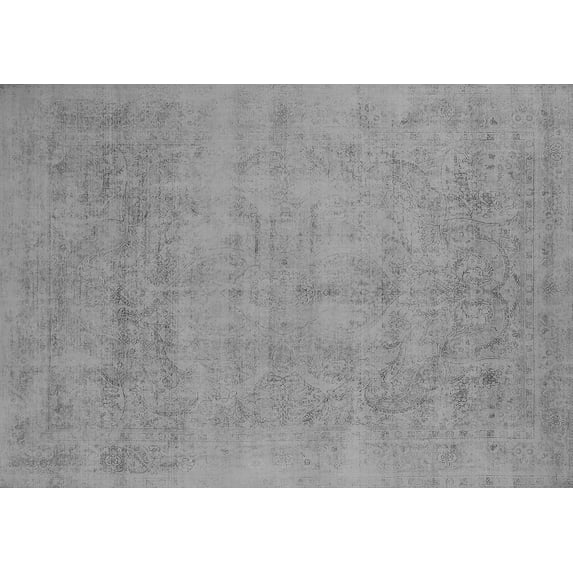 Ahgly Company Indoor Rectangle Oriental Gray Industrial Area Rugs, 2' x 5'