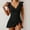 Black, variant on Women's V Neck Ruffle Swimdress Bathing Suit with Skirt Design Elegant Swimwear for Beach Pool Party Summer