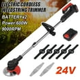 thumbnail image 3 of LELINTA 24V String Trimmer Weed Eater Lawn Edger Grass Brush Cutter, Grass Trimmer Cordless Weed Trimmer 2 Battery,Black, 3 of 8