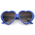 thumbnail image 1 of sunglassLA - Women's Oversize Neutral-Colored Lens Heart Shaped Sunglasses 55mm - 55mm, 1 of 4