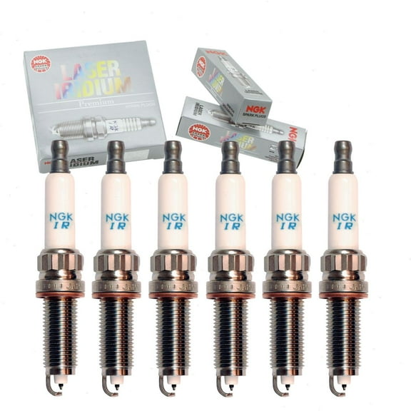 6 pc NGK Laser Iridium Spark Plugs compatible with BMW 335i xDrive 3.0L L6 2011-2015