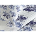 thumbnail image 4 of Ambesonne Animal Quilted Bedspread Set 3 Pcs, Japanese Style Carp, Queen Size, Dark Blue, 4 of 5