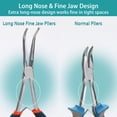 thumbnail image 5 of SPEEDWOX Long Reach Needle Nose Pliers with Serrated Jaws Bend Nose Pliers Fish Pliers Hook Remover Angled Needle Nose Plier with Cutter for Hard to Reach Narrow Spaces Jewerly Making, 5 of 7