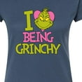 thumbnail image 3 of The Grinch - I Love Being Grinchy - Juniors Fitted Graphic T-Shirt, 3 of 5
