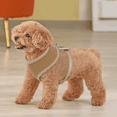 thumbnail image 3 of MoNiBloom No Pull Dog Harness, Pet Vest Adjustable Mesh Breathable Harnesses for Dogs Walking, Light Brown S, 3 of 8