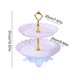 thumbnail image 3 of Soporte de 3 niveles para servir frutas, postres y aperitivos | Bandeja resistente para exhibir pasteles con base estable | Bandeja decorativa de varios niveles para bodas, fiestas, cocina y hogar, 3 of 6