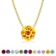 thumbnail image 1 of JeenMata Hermoso Collar con Colgante Solitario con Piedra Natal de Noviembre de Corte Redondo de 1 Quilate, Citrino, Chapado en Oro Amarillo de 18 Quilates, Mujer, Adulto, 1 of 6