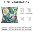 thumbnail image 5 of JRXY  Plant Throw Pillow Cushion Cover, Bird of Paradise Palm Leaf and Assorted Exotic Flowers Watercolor, Decorative Square Accent Pillow Case White, 5 of 5