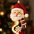 thumbnail image 4 of Christmas Glowing Door Hanger Decoration, 6 Festive Designs with Warm Glow Christmas Door Hanging with Warm Lights,Vertical Entryway Decor for Front Door Side, 4 of 5