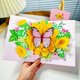 thumbnail image 2 of Tarjeta de felicitación de cumpleaños viento mariposa baile girasol alto sentido 3d día de la madre tarjeta tridimensional creativa hecha a mano, 2 of 6