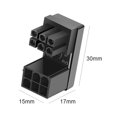 thumbnail image 2 of Adaptador de corriente ATX de 6 pines hembra a 6 pines macho de 180 grados para GPU de escritorio (A) Tmvgtek Para estrenar, 2 of 9