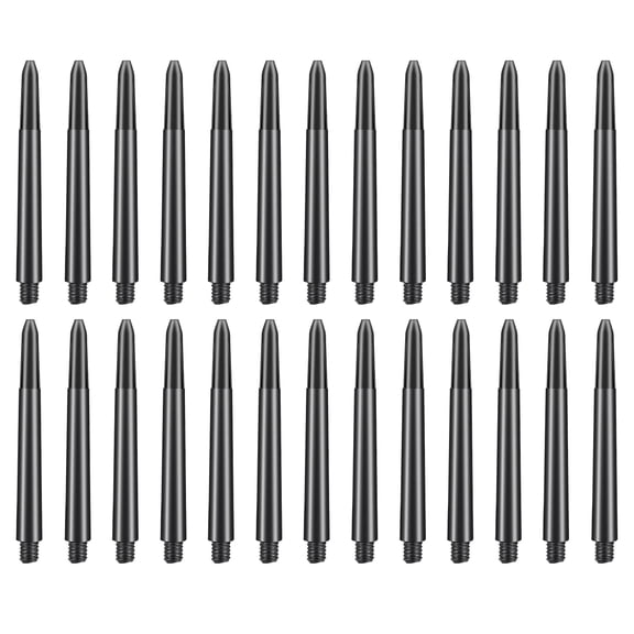 ifundom BESPORTBLE 100pcs Plastic Shafts Darts Accessories Stems Plastic Pole Rod with Standard 2BA Screw Thread (Black)