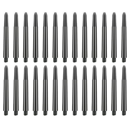 

Frcolor BESPORTBLE 100pcs Plastic Dart Shafts Darts Accessories Stems Plastic Pole Rod with Standard 2BA Screw Thread (Black)