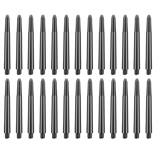 BESPORTBLE 100pcs Plastic Dart Shafts Darts Accessories Stems Plastic Pole Rod with Standard 2BA Screw Thread (Black)