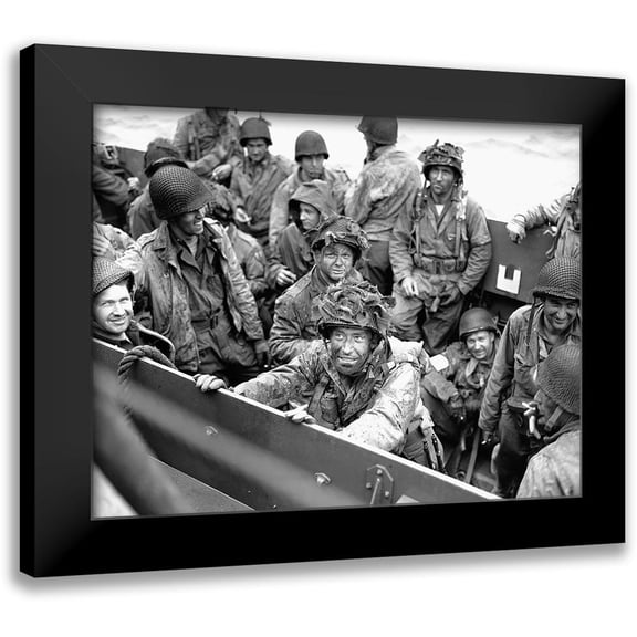 Hollywood Photo Archive 14x12 Black Modern Framed Museum Art Print Titled - The Longest Day - John Wayne
