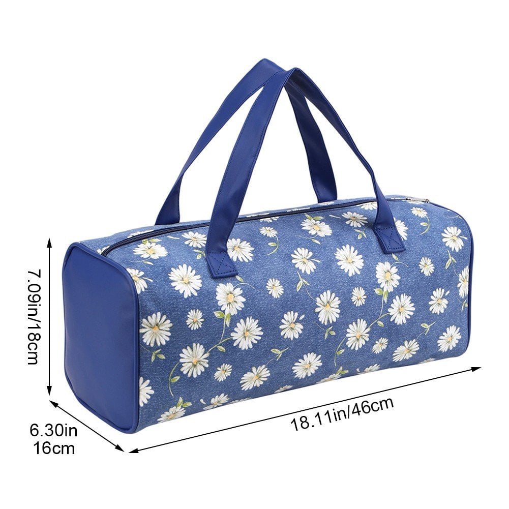 Jiibva Large Capacity Crochet Storage Bag Portable Knitting Bag DIY Yarn Storage Organizer for Yarn and Crochet Hooks Sewing