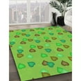 thumbnail image 3 of Ahgly Company Machine Washable Indoor Round Transitional Bright Green Area Rugs, 4' Round, 3 of 7