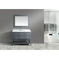 thumbnail image 2 of Design Element London 48" Single Sink Bathroom Vanity Set in Gray with Carrara Marble Top, 2 of 5