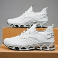 thumbnail image 4 of Men's Fashion Sneakers Breathable Mesh Running Shoes  Non Slip Soft Sole Casual Athletic Walking Shoes, 4 of 12