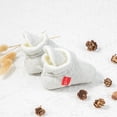 thumbnail image 4 of Newborn Baby Boy Girl Soft Fleece Booties Stay On Infant Slippers Socks Shoe Non Skid Gripper Toddler First Walkers Winter Ankle Crib Shoes, 4 of 6