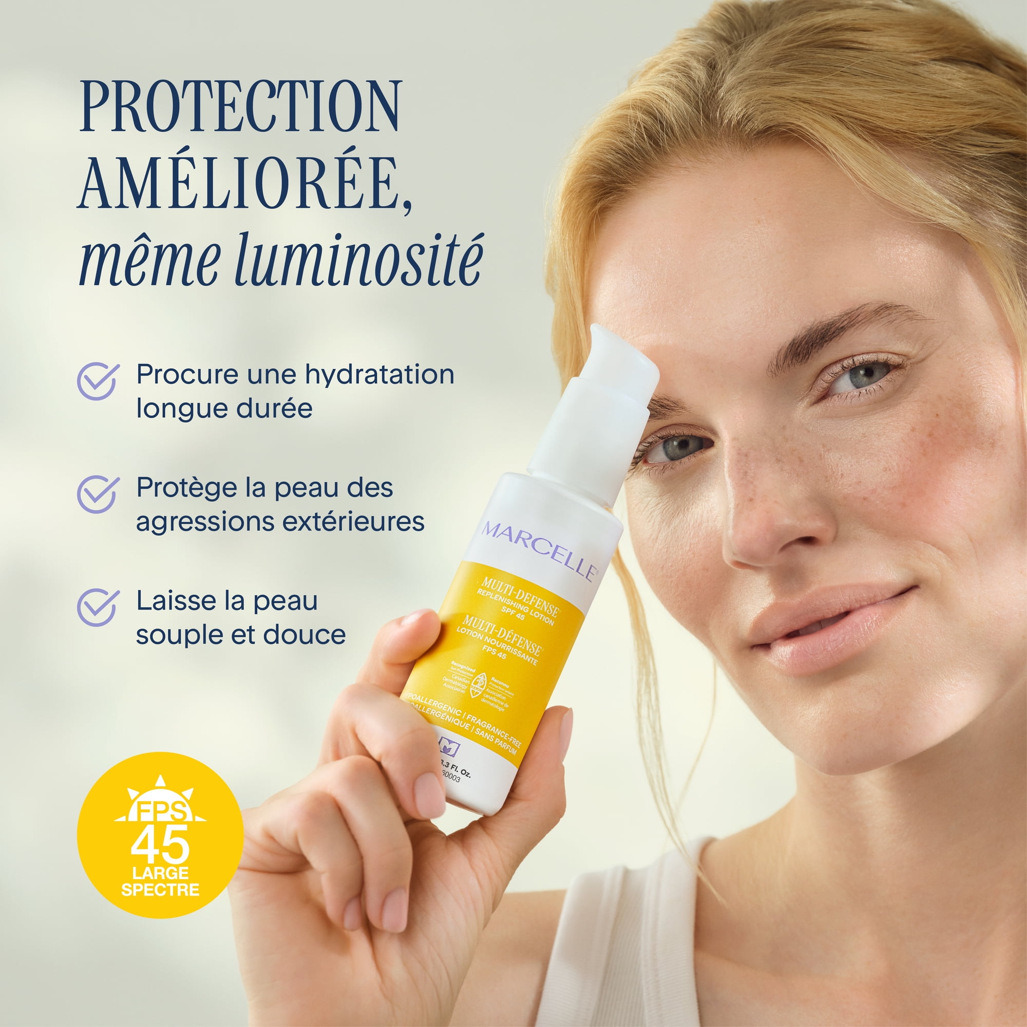 Marcelle Multi Defense Lotion Nourrissante FPS 45 100 ml