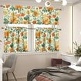 thumbnail image 2 of Yellow Floral 3 Pieces Kitchen Curtains and Valances Set Rod Pocket Tier Curtains Decor Curtains for Living Room Bedroom Bathroom, Easy to Install Curtain for Kitchen Window, 2 of 5