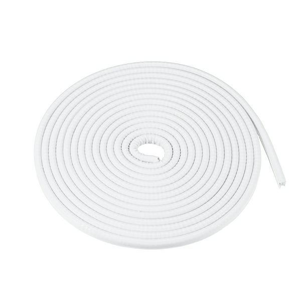 Protector de borde de puerta de coche, 16.4 pies en forma de U Protector de tira de sellado de borde de goma universal para coche camión ATV barco multifuncional sin pegamento PVC hierro blanco