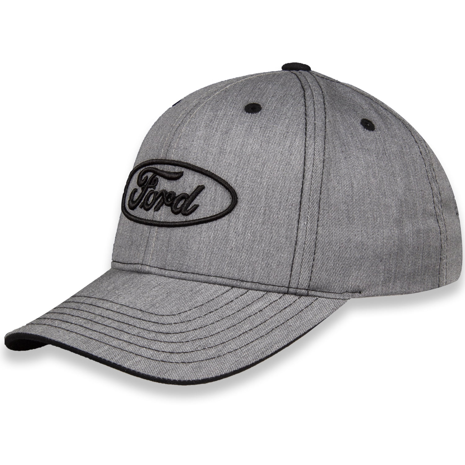 Ford Oval Heather Gray Cotton Hat - Adult