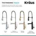 thumbnail image 4 of Kraus KPF-1603SFSMB Artec Pro Robinet de Cuisine Commercial Sans Tache 2 Fonctions avec Bec à Ressort Rétractable et Remplisseur de Pot & Acier Inoxydable & Noir Mat, 4 of 14