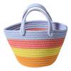 thumbnail image 2 of Bolsa Mini bolso de mano para mujer con rayas coloridas, cesta pequeña bonita, bolsos de playa de punto (S) JShteea Para Estrenar, 2 of 8