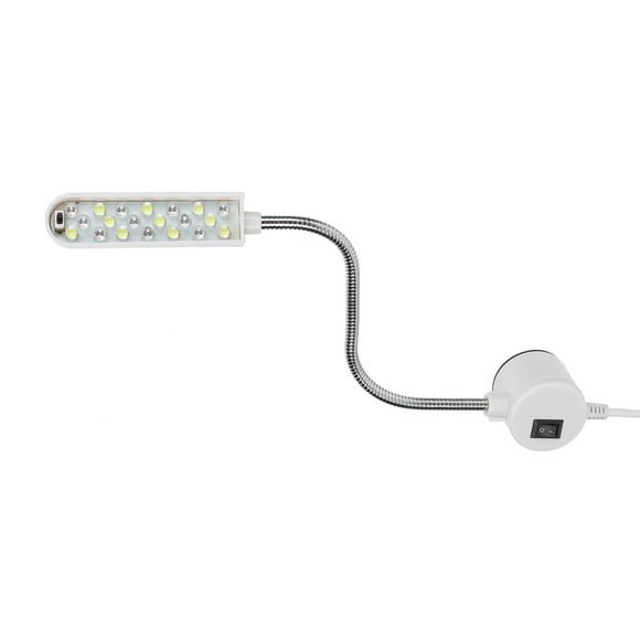 Lámpara de Cuello de Cisne, luz de Trabajo de 20 LED con Base magnética Lámpara de Cuello de Cisne para máquina de Coser EE. UU. AC110-250V Eotvia No